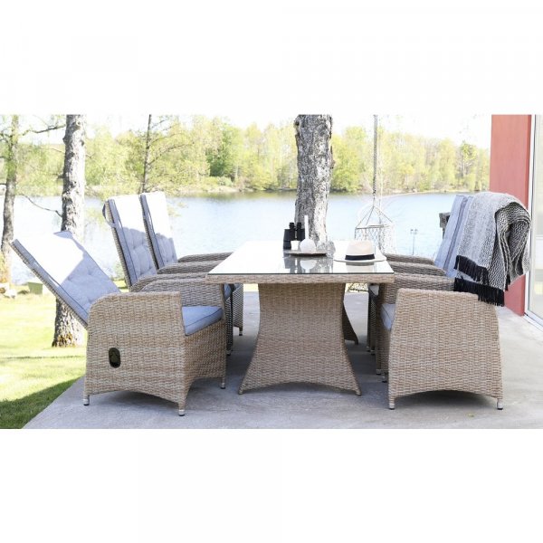 Spisegruppe Sienna: Spisebord inkludert 6 lenestoler fra Sienna Spisegruppe Sienna: Spisebord inkludert 6 lenestoler fra Sienna