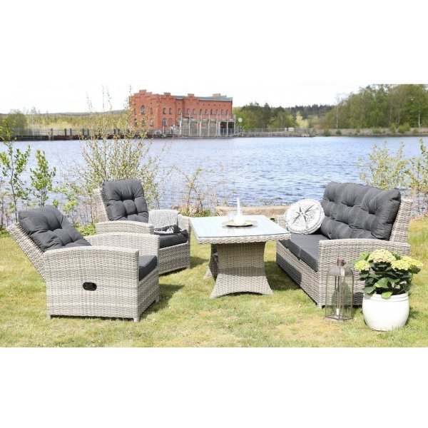 Orlando utemøbelgruppe høy rygg justerbar - Grå Sement Orlando utemøbelgruppe høy rygg justerbar - Grå Sement