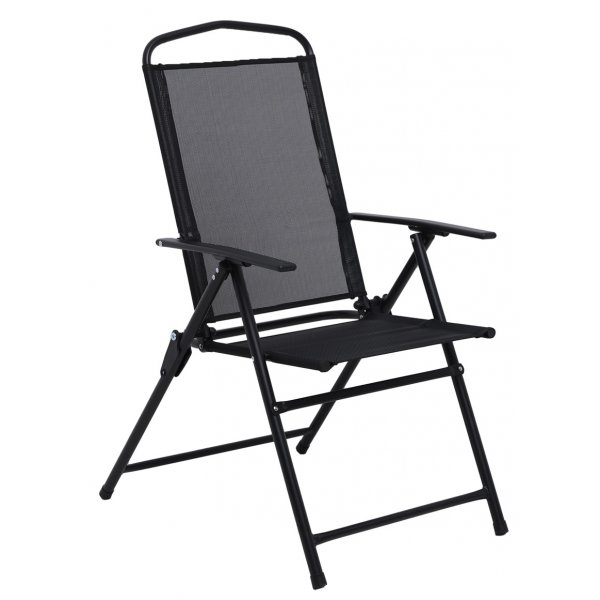 Komplett uteserveringssett med 6 stoler og parasoll