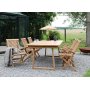 Salt uteservering spisebord 240x100 cm med 6 lenestoler - Teak