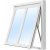 Toppsvingvindu med sprosse - 2-glass - Tre + Drivreim