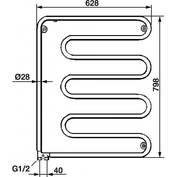 FM Mattsson Håndkletørker - FM904220 FM Mattsson Håndkletørker - FM904220