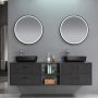 Baderomsmbler Luxern - Mrkt tre | 180 cm + Toalettpapirholder