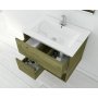 Mbelpakke Sorrento 65 - Naturfarget med speil- & sideskap