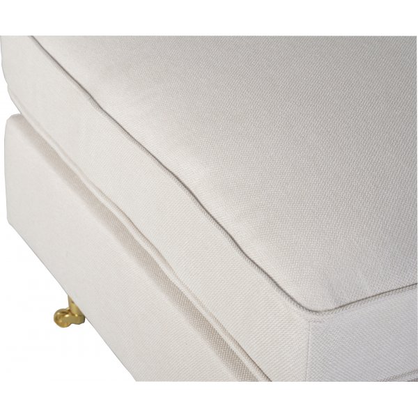 Fotskammel Howard i beige stoff - Watford Deluxe