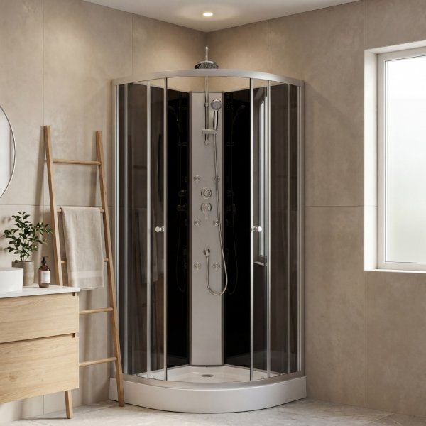 Dusjkabinett 90�90x220 cm Helt lukket - Ravenor