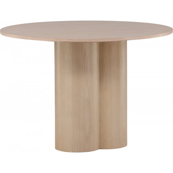 Spisebord rundt 110 cm hvitvasket - Olivia Spisebord rundt 110 cm hvitvasket - Olivia