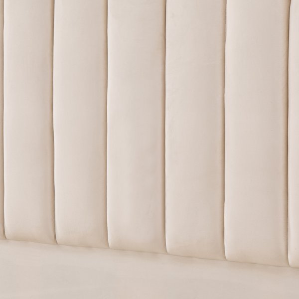 Sengegavl buet beige 180 x 125 cm - Laholm