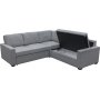 Hjørnesofa Belissa med sengefunksjon og oppbevaring - 235x235 cm - mørkegrå Hjørnesofa Belissa med sengefunksjon og oppbevaring - 235x235 cm - mørkegrå
