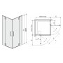 Space Line dusjhjrne - 6 og 8mm glass (doble drer)