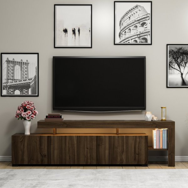 TV-stativ Beliz 192 cm - Valnøtt TV-stativ Beliz 192 cm - Valnøtt