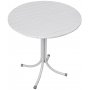Holm� utebord rundt �70 cm - Hvit
