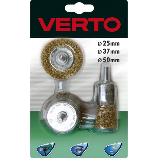 Stålbørste, 3 deler Stålbørste, 3 deler