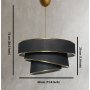 Couper taklampe - Svart/gull Couper taklampe - Svart/gull