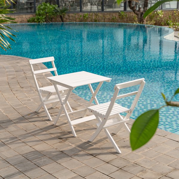 Wilma spisebord 65 x 65 cm - Hvit Wilma spisebord 65 x 65 cm - Hvit