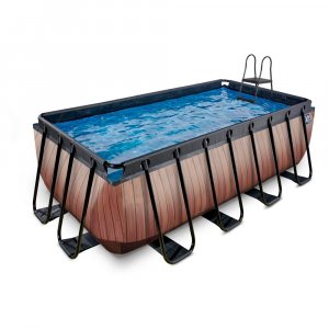 Basseng 400x200x122cm med sandfilterpumpe - Brun Basseng 400x200x122cm med sandfilterpumpe - Brun