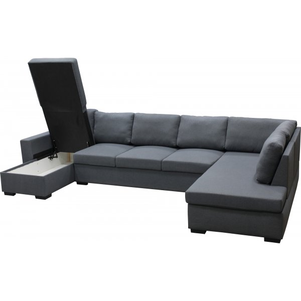 U-sofa Solna vendbar - 367 cm - mørk grå U-sofa Solna vendbar - 367 cm - mørk grå