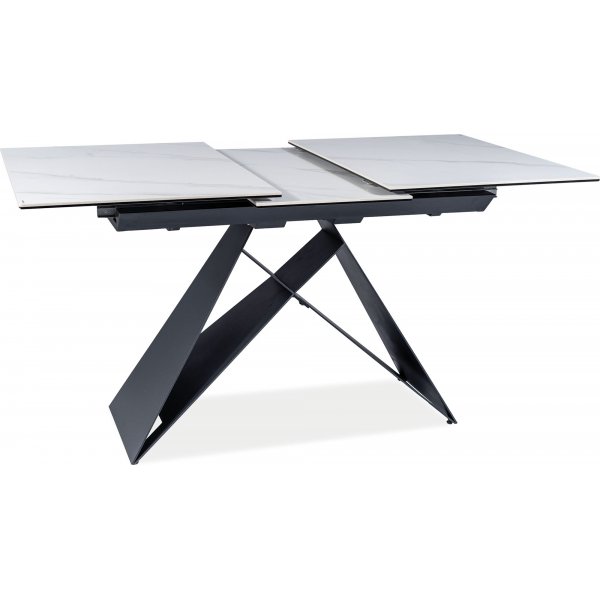 Westin spisebord 120-160 cm - Hvit/svart Westin spisebord 120-160 cm - Hvit/svart