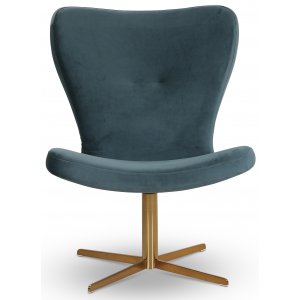 Tulpan designer lenestol - Petrol (Fl�yel) / Messing