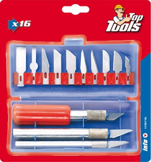 Presisjonskniver, 16 deler Presisjonskniver, 16 deler