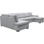 U-formet sofa med oppbevaring 367 cm grå U-formet sofa med oppbevaring 367 cm grå