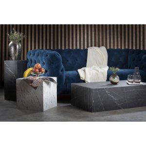 Salongbord 100 x 60 cm - Sort marmor (Laminat)