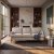 Howard Watford Deluxe buet 4-seters sofa - 225 cm, beige og messinghjul