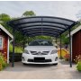 Carport 17 m� aluminiumskanal plasttak 570x303 cm sett