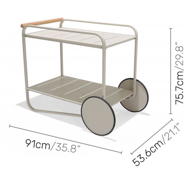 Livsstilshageportaler - Beige serveringsvogn Livsstilshageportaler - Beige serveringsvogn