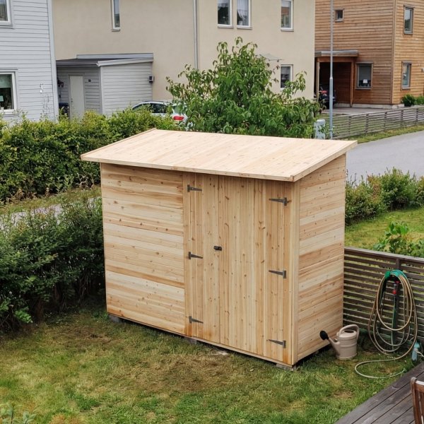 Byggesett for oppbevaring 2,8 m� tre utend�rs oppbevaring til hage