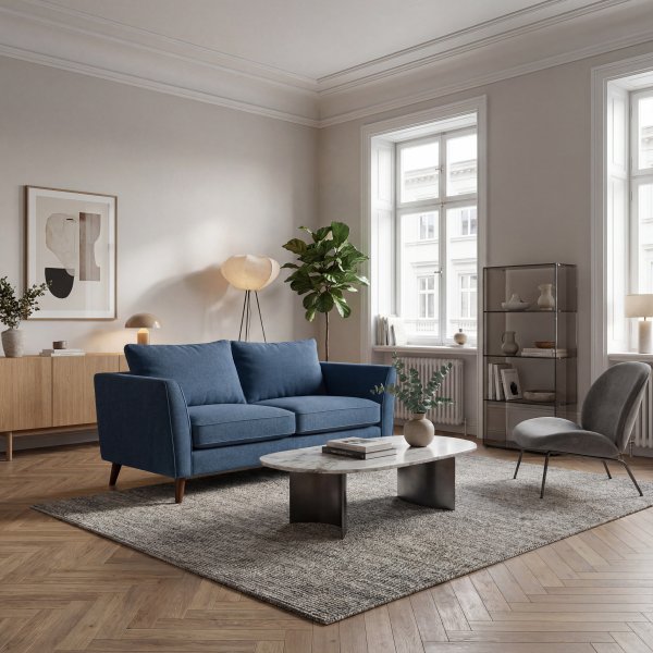 Sofa County 2-seter - Bl� Chenille