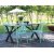 Spisegruppe Scottsdale: 150 cm grått trebord inkludert 4 stk. stablebare Bally-stoler