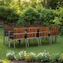 Alva spisegruppe 250x90 cm inkl. 8 stoler - Teak / Galvanisert stl