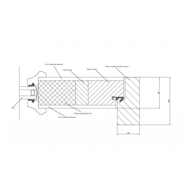 Garasjeport 18°, rett panel med vindu + Karmskruepakke Garasjeport 18°, rett panel med vindu + Karmskruepakke