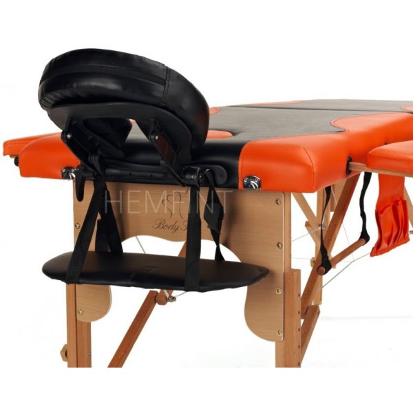 Massasjebenk med trebein - 2 soner - Tofarget