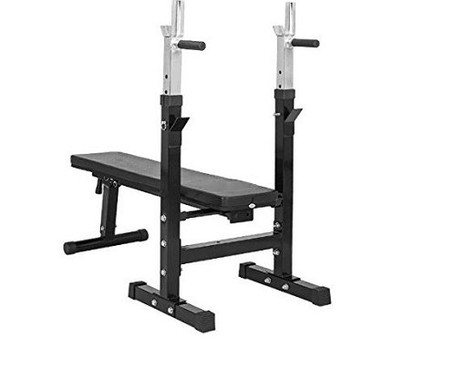 Vektstangstativ med treningsbenk