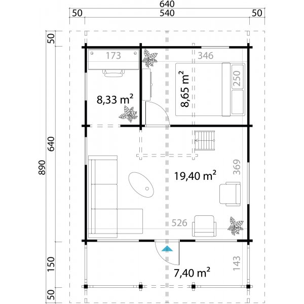 Feriehus Ivar B - 36,9 m�