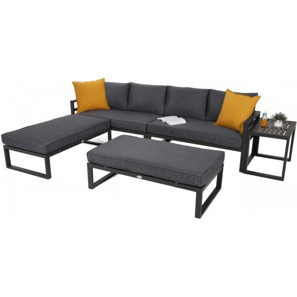 Modulsofa Mediolan med bord - Gr�/m�rkegr�