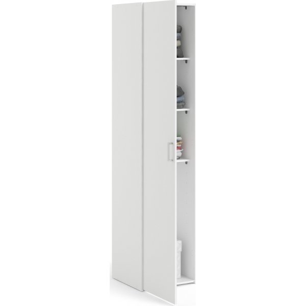 Hvit Space-garderobe - 40 cm bred - 175 cm høy Hvit Space-garderobe - 40 cm bred - 175 cm høy