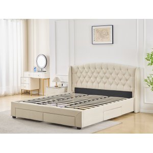 Sengeramme 180 x 200 cm - Beige Sengeramme 180 x 200 cm - Beige
