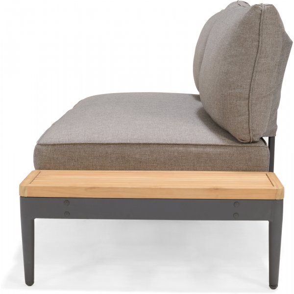 Livsstil Hage Topaz salonggruppe med divan - Grå/teak Livsstil Hage Topaz salonggruppe med divan - Grå/teak