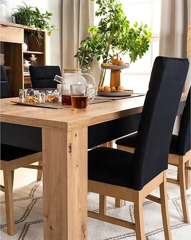 Ostia spisebord 160-200 x 90 cm - Eik