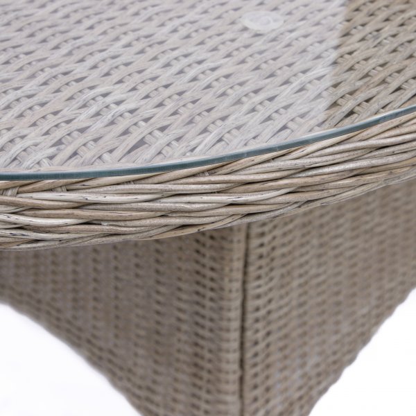 Spisegruppe med 6 stoler og spisebord 180 x 100 cm rotting - Menton/Merkur + Tekstilimpregnering for utembler