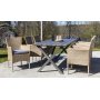 Scottsdale utespisegruppe med 6 stk lenestoler og spisebord 190 cm - Natur