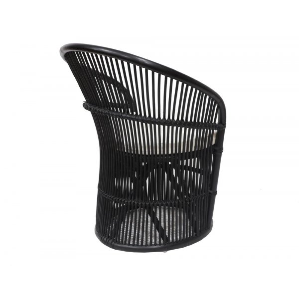 Narva lenestol i rotting - Svart