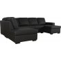 Solna U-sofa i svart PU A3D Solna U-sofa i svart PU A3D