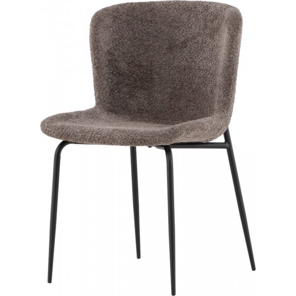 Modesto spisestol - Brun boucle
