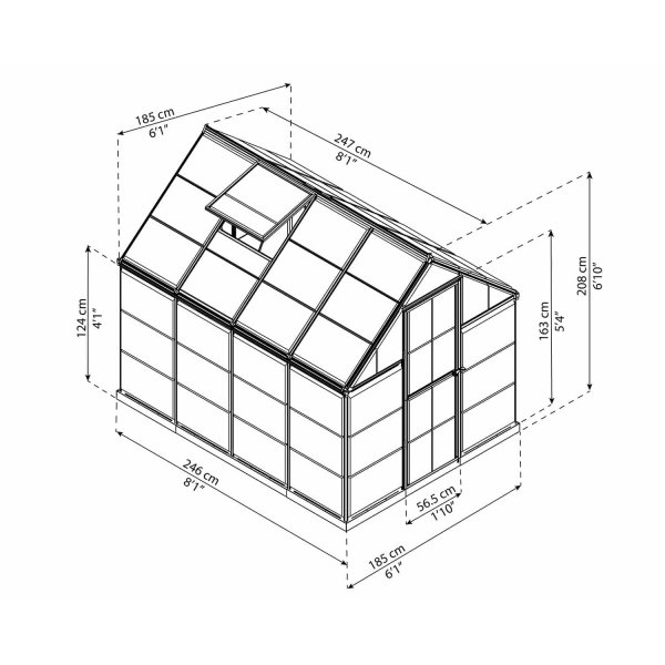 Harmony drivhus - 8 m² Harmony drivhus - 8 m²