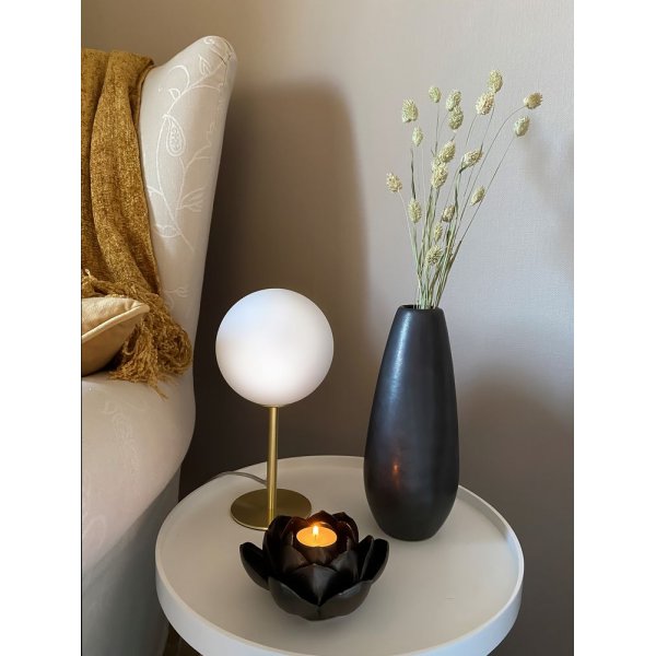 Molekyl bordlampe - Matt messing/hvit