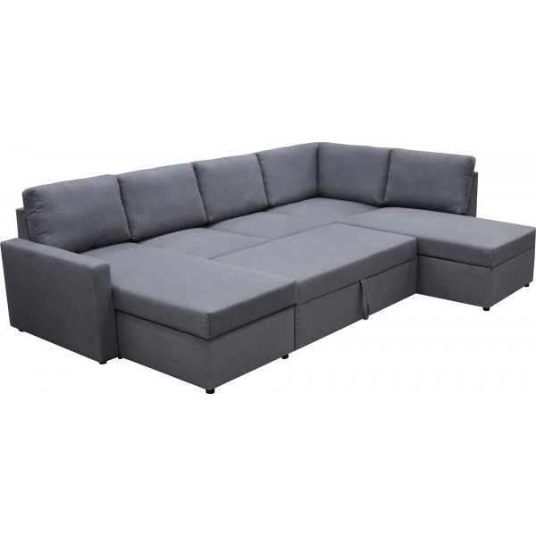 Sovesofa U-formet mørkegrå - Dream Sovesofa U-formet mørkegrå - Dream